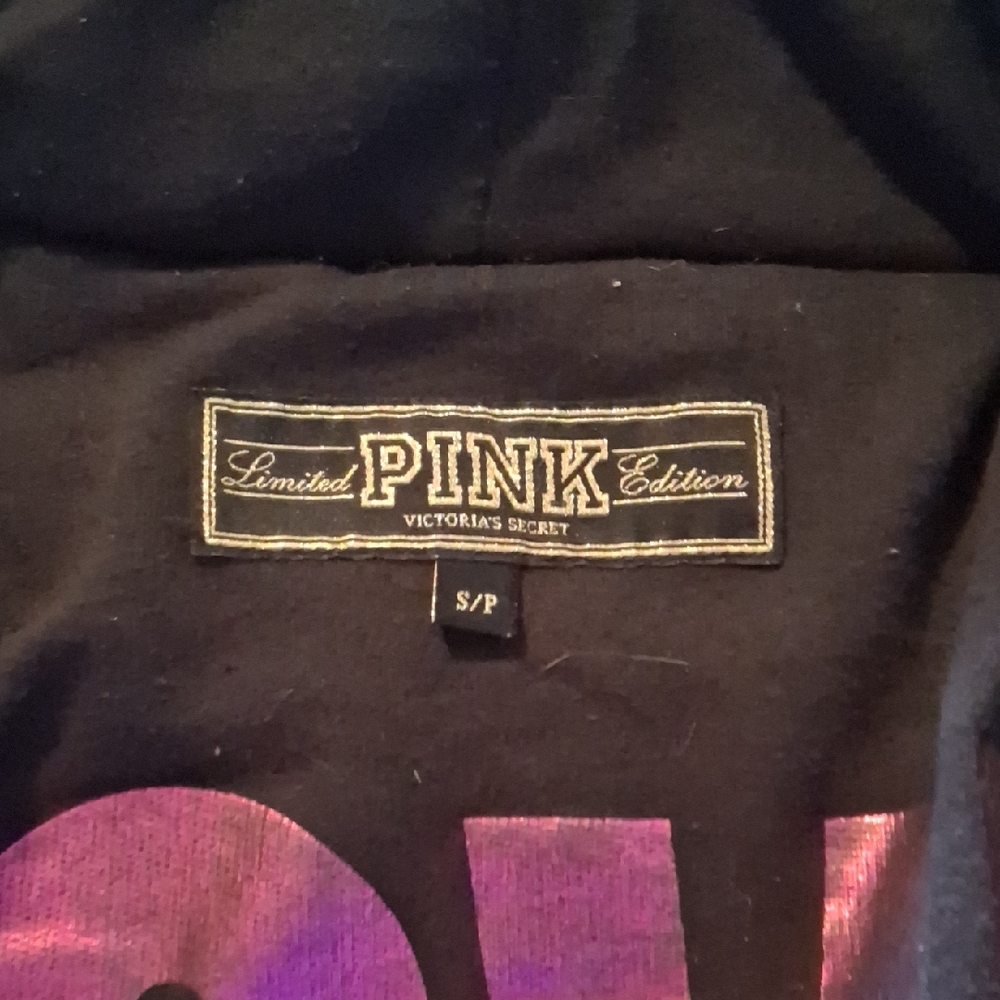 Victoria's Secret PINK Limited Edition Black and Pink Hoodie